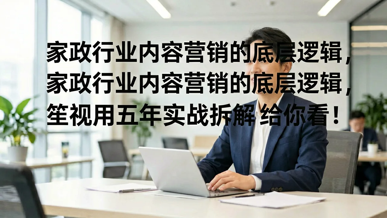 家政行业内容营销的底层逻辑,笙视用五年实战拆解给你看